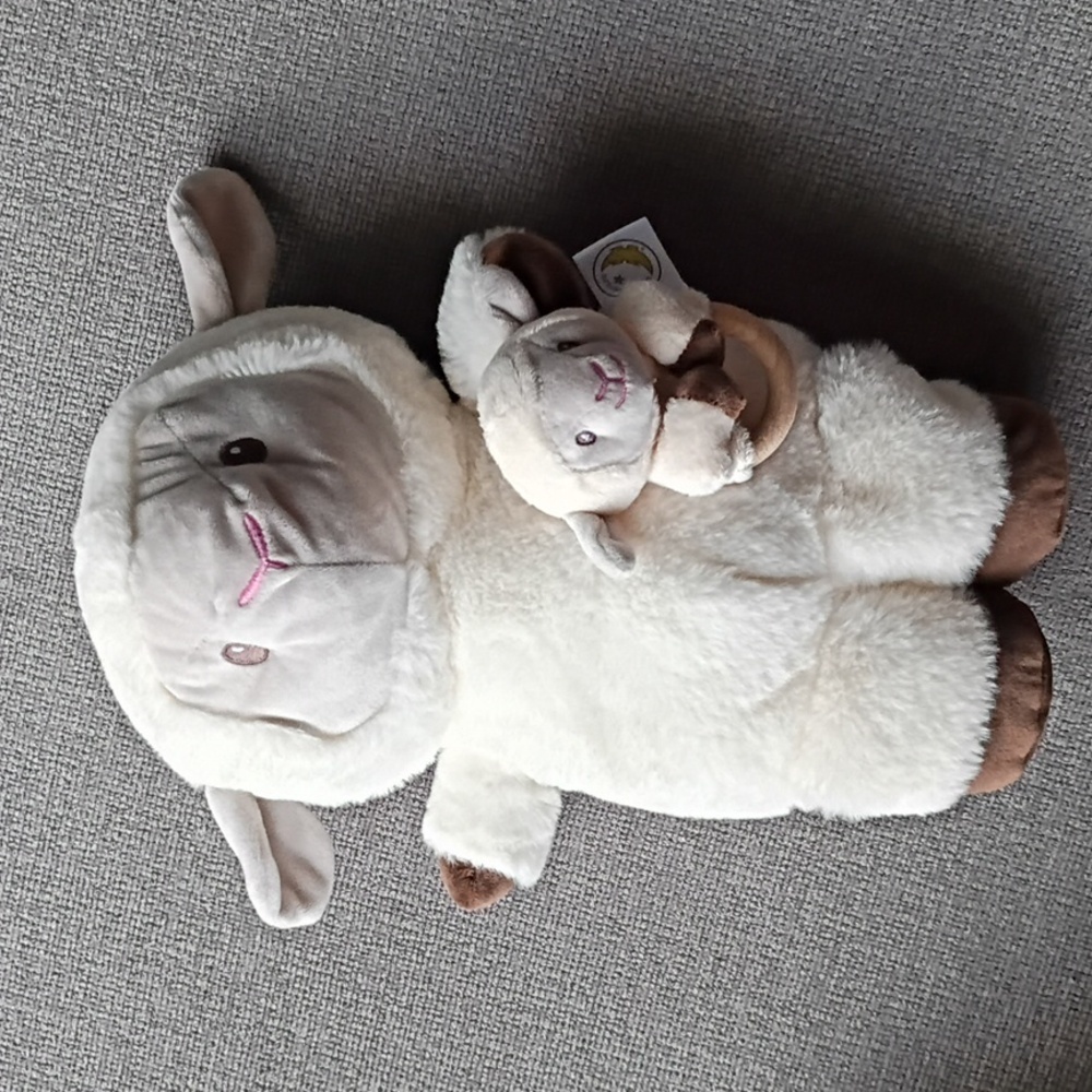 Adorable Plush Sheep with Baby Sheep Rattle